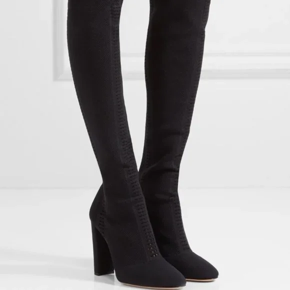NEW RARE Gianvito Rossi Vires Knit Over The Knee Cuissard Thigh Boots Thurlow - Picture 4 of 12